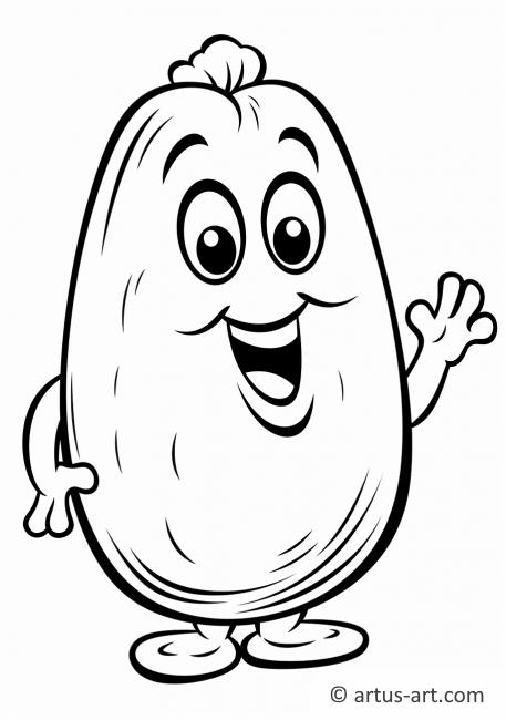 Krumpli Mascot Színező Oldal